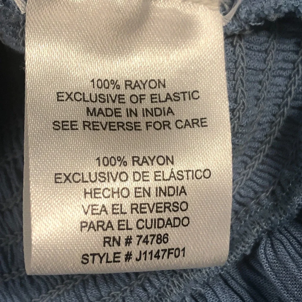 Patrons of Peace Womens Crop Tank Top Medium Blue‎ Ruffle Coastal Cottage Resort - Picture 9 of 11